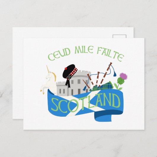 Ceud Mile Failte Briefkaart (Voorkant / Achterkant)