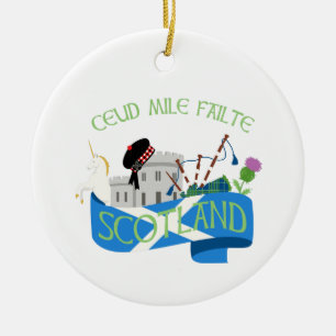 Ceud Mile Failte Keramisch Ornament