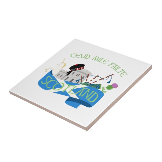 Ceud Mile Failte Tegeltje (Zijkant)