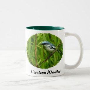 Ceurlean Warbler, Gele Warbler II Tweekleurige Koffiemok