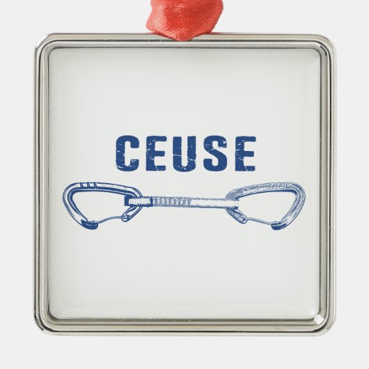 Ceuse France Rock klimmen Quickdraw Metalen Ornament (Voorkant)