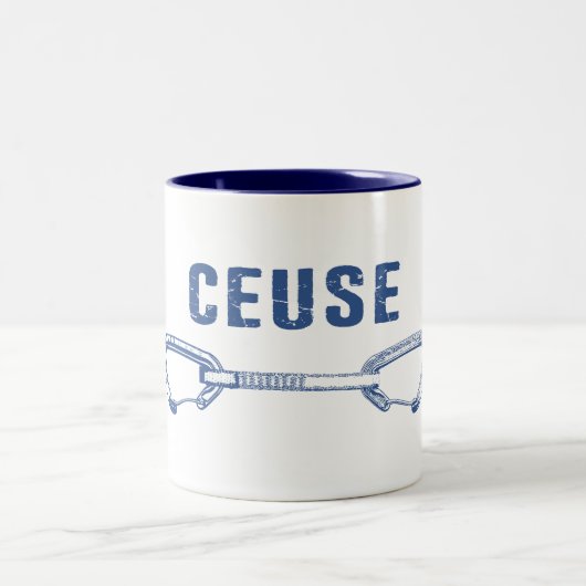 Ceuse France Rock klimmen Quickdraw Tweekleurige Koffiemok (Center)