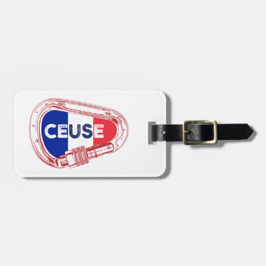 Ceuse Frankrijk Rock Climbing Karabiner Bagagelabel (Voorkant horizontaal)