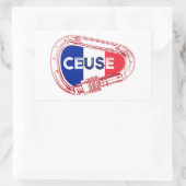 Ceuse Frankrijk Rock Climbing Karabiner Rechthoekige Sticker (Tas)