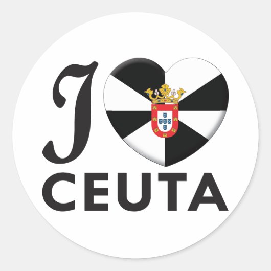 Ceuta Love Ronde Sticker (Voorkant)