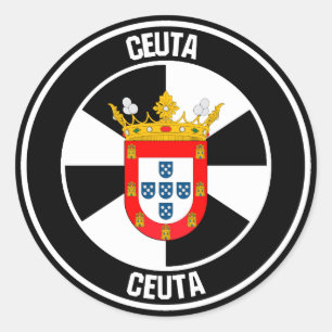 Ceuta Round Emblem Ronde Sticker