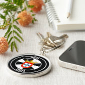 Ceuta Round Emblem Sleutelhanger (Zijkant)