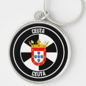 Ceuta Round Emblem Sleutelhanger (Voorkant)