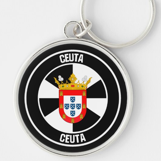Ceuta Round Emblem Sleutelhanger (Voorkant)