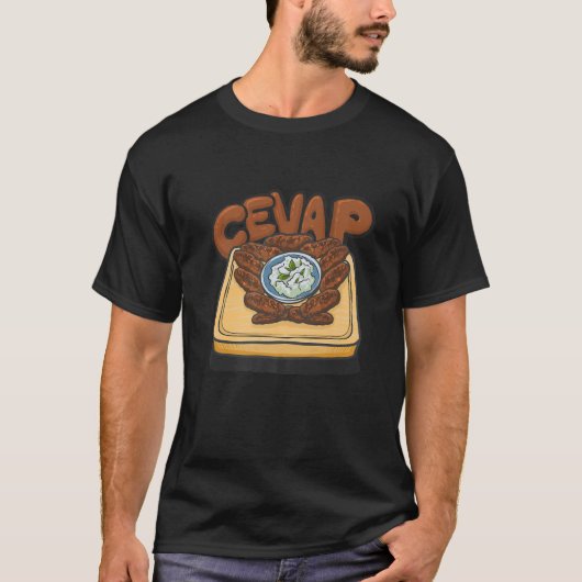 Cevap Serbian Grill Sausages Cevapi Croatian Food T-shirt (Voorkant)