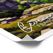 Cevennes National Park Travel  Illustratie Poster (Hoek)