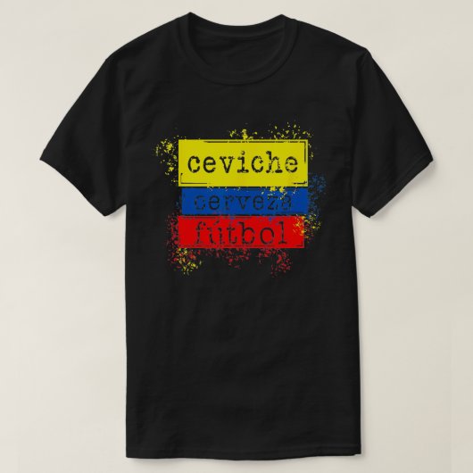 Ceviche Futbol Grappig Ecuador Vlag T-shirt (Design voorkant)