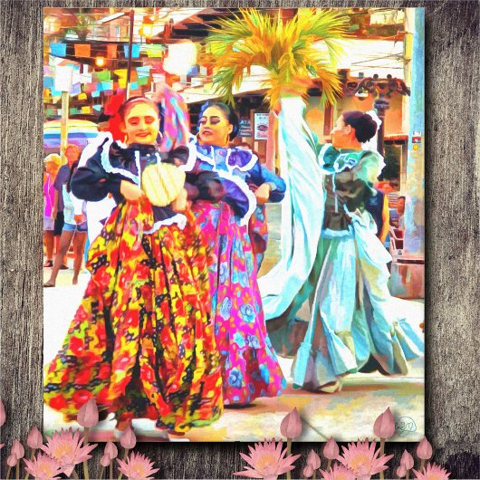 Ceviche Mexican Festival Dancers 2549 Art Canvas Afdruk