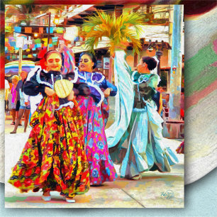 Ceviche Mexican Festival Dancers 2549 Art Print