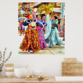 Ceviche Mexican Festival Dancers 2549 Art Print (Keuken)
