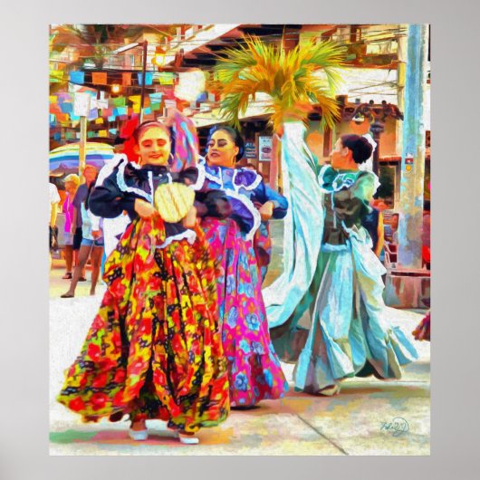Ceviche Mexican Festival Dancers 2549 Art Print (Voorkant)