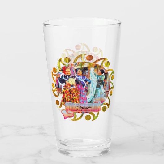 Ceviche Mexican Festival Dancers 2549 Beer Glas (Achterkant)