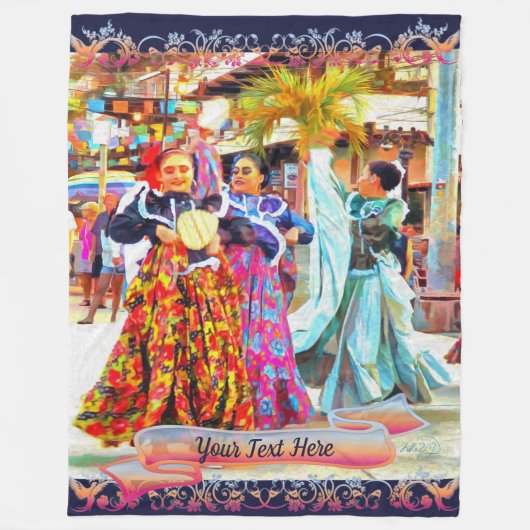 Ceviche Mexican Festival Dancers 2549 Fleece Deken (Voorkant)
