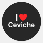 Ceviche Ronde Sticker (Voorkant)