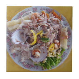 Ceviche - Traditional Peruvian Food Tegeltje