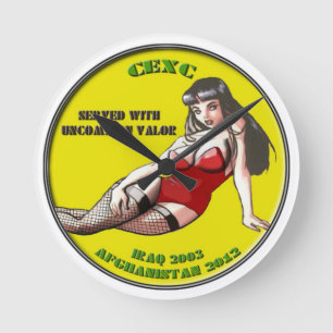 CEXC BAF Girl Clock Ronde Klok