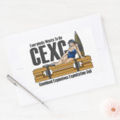 CEXC Meisje Druk Bord Rechthoekige Sticker (Envelop)