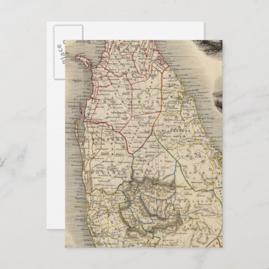 Ceylon Briefkaart (Voorkant / Achterkant)