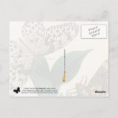 Ceylon Tree Nymph Butterfly & Acherontia Moths Briefkaart (Achterkant)