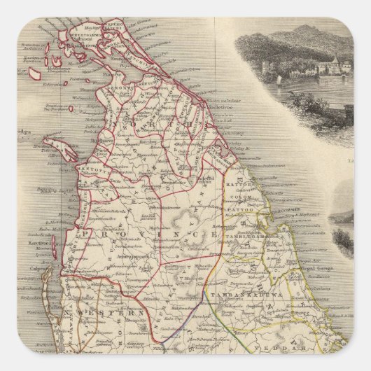 Ceylon Vierkante Sticker (Voorkant)