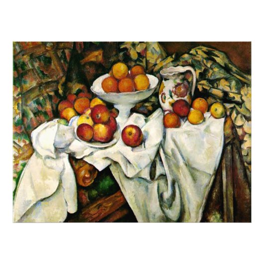 Cezanne - Appelen en Sinaasappels Foto Afdruk (Voorkant)
