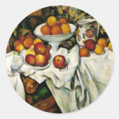 Cezanne - Appelen en Sinaasappels Ronde Sticker (Voorkant)