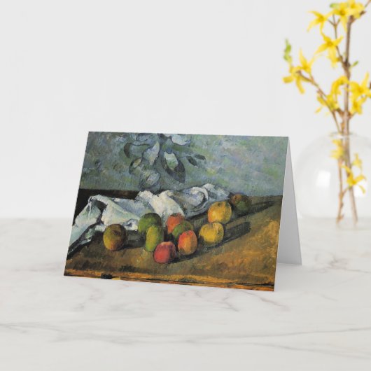 Cezanne - Appels en een servet Kaart (Gele Bloem)
