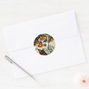 Cezanne - Appels en Sinaasappels Ronde Sticker