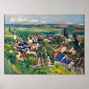 Cezanne - Auvers, panoramisch gezicht Poster