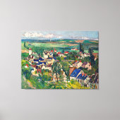 Cezanne - Auvers, panoramisch uitzicht, Canvas Afdruk (Voorkant)