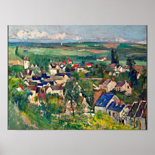 Cezanne - Auvers, panoramisch Uitzicht Poster (Voorkant)