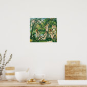 Cézanne - Badenden Poster (Keuken)