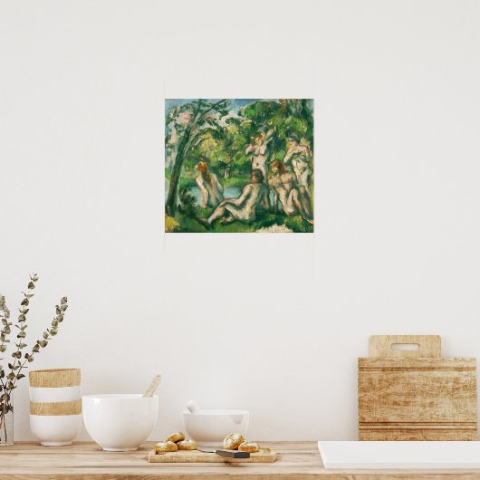 Cézanne - Badenden Poster (Keuken)