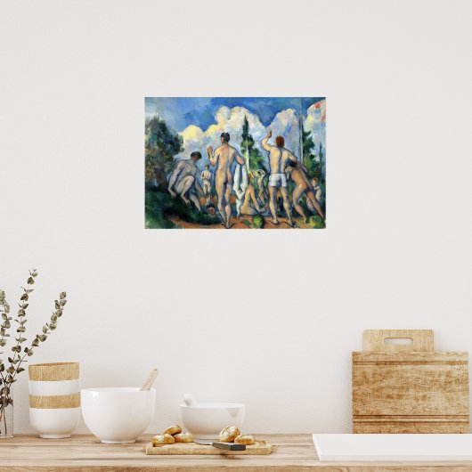 Cézanne - Badenden Poster (Keuken)