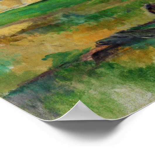 Cézanne - Banken van de Marne Poster (Hoek)