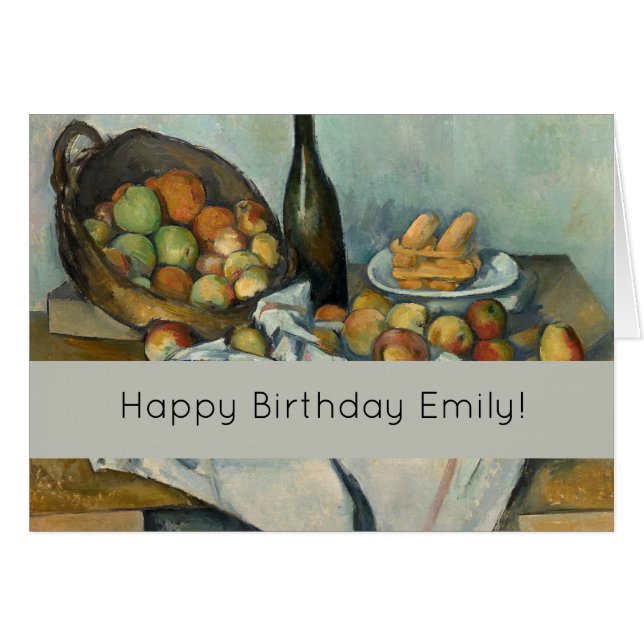 Cezanne Basket Appels Impressionisme Kunst (Voorkant Horizontaal)