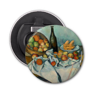 Cezanne Basket Appels Impressionisme Kunst Button Flesopener
