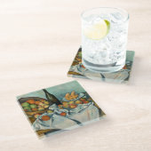 Cezanne Basket Appels Impressionisme Kunst Glazen Onderzetter (Schuin)