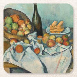 Cezanne Basket Appels Impressionisme Kunst Kartonnen Onderzetters