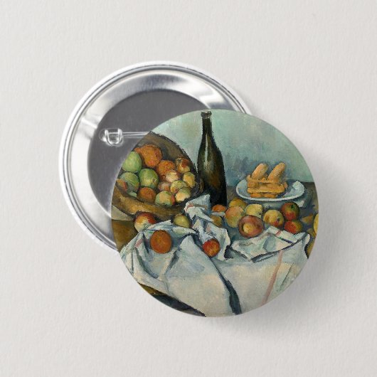 Cezanne Basket Appels Impressionisme Kunst Ronde Button 5,7 Cm (Voorkant /achterkant)