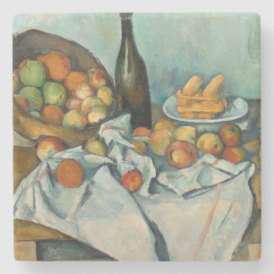 Cezanne Basket Appels Impressionisme Kunst Stenen Onderzetter