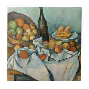 Cezanne Basket Appels Impressionisme Kunst Tegeltje