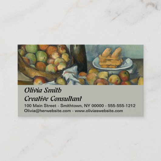 Cezanne Basket Appels Impressionisme Kunst Visitekaartje (Voorkant)