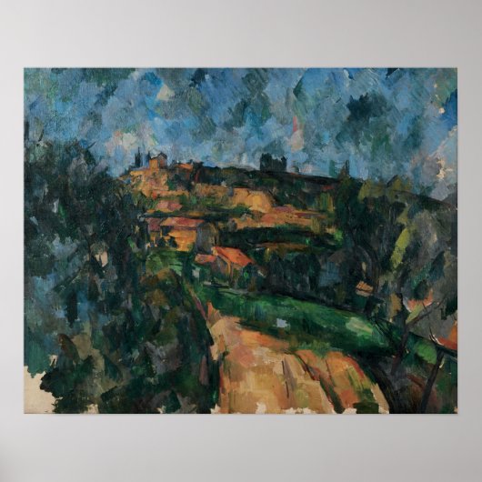 Cézanne - Bend of the Road, Chemin des Lauves Poster (Voorkant)