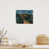 Cézanne - Bend of the Road, Chemin des Lauves Poster (Keuken)